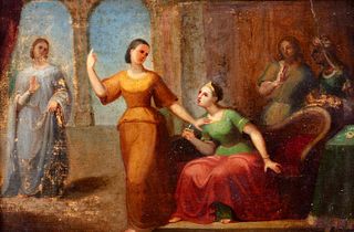 Scuola italiana, secolo XIX - Sketch with queen attempting suicide