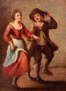 Scuola dell'Italia settentrionale, secolo XVIII - Pair of commoners dancing