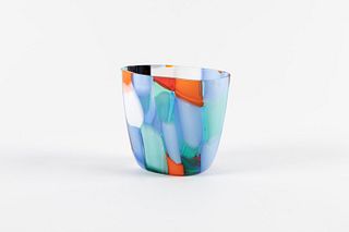 Piebald glass vase, Murano, Venini production