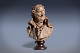 Adalberto Cencetti (Roma 1847-Roma 1907)  - Terracotta bust, depicting a portrait of a smiling gentleman
