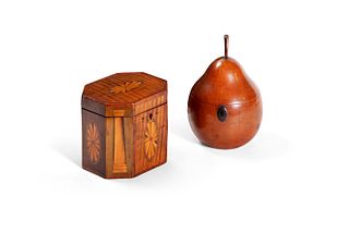 Lot of two wooden boxes, 19th century