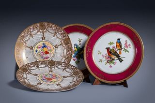 Two pairs of porcelain plates, 20th century