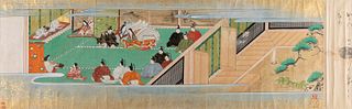 Scuola di Tosa, Giappone secolo XVIII - Scene of life in the palace