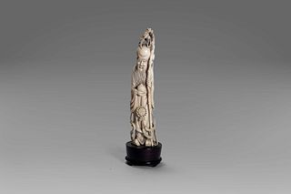 Ivory sculpture depicting Shou Lao, China early 20th century