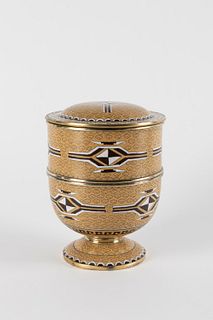 CloisonnÃ© vase with geometric motifs, with lid, Japan, 20th century