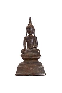 Ancient bronze Buddha statue, Thai