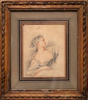 Maniera di Jean-HonorÃ© Fragonard - Young woman in discreet clothes