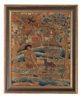 Early 19th Century Needlework with Hunter 