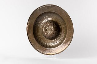 Embossed brass parade plate, Germany 17th century