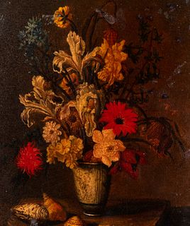 Scuola italiana, secolo XIX - Flowers in a vase