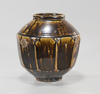 Korean Brown Glazed Storage Jar