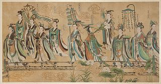 Large 19th Century Chinese Painting on Silk