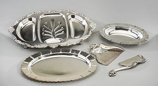 Group of Five Silver Plate Service Articles