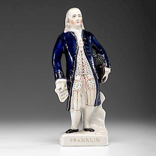 Benjamin Franklin Staffordshire Figure 