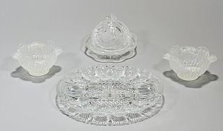 Group of Four Cut Crystal Glass Items