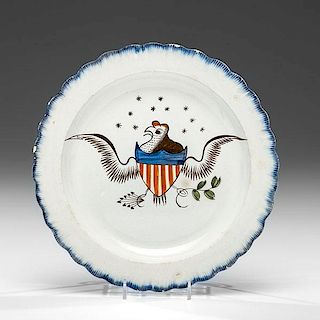 Creamware Plate of Patriotic Interest 