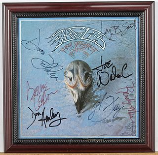 Framed Eagles Signed Memorabilia