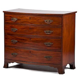 Hepplewhite Bowfront Four-Drawer Chest 