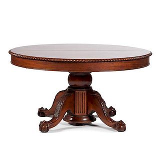 Chippendale-Style Dining Table with Six Leaves 