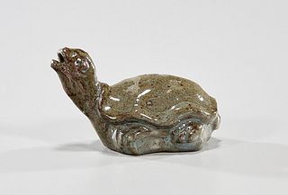 Korean Glazed Ceramic Turtle Form Water Dropper