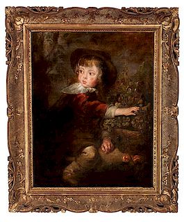 Portrait of a Boy with Grapes 