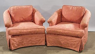 Set of Two Upholstered Arm Chairs