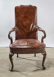 Hickory Chair Company Leather Arm Chair