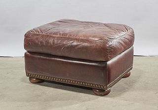 Vintage Leather Ottoman