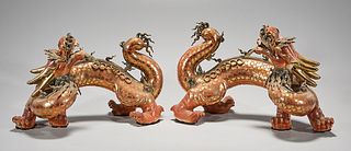 Four Chinese Porcelain Dragons