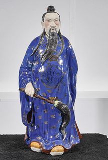 Chinese Enameled Porcelain Standing Figure