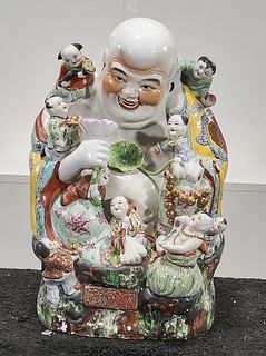 Chinese Enameled Porcelain Shoulao