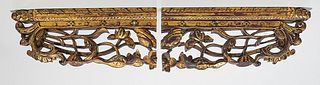 Two Chinese Gilt Wood Carvings