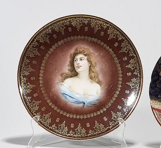 Group of Three European Painted Porcelain Plates