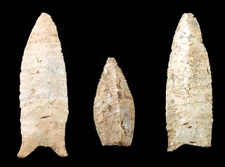 Lot of 3 Paleo-Indian Stone Dalton Points