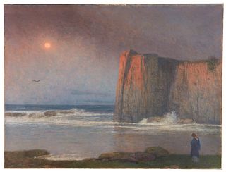 Jakob Schikaneder (Czech 1855-1924), , The Calm Sea, Nocturne