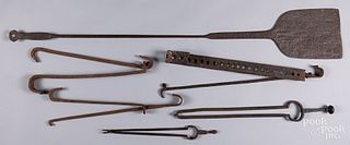 Group of wrought iron, 18th/19th c.