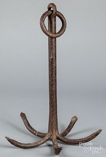Early iron boat anchor