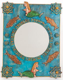Timothy Strawser folk art mirror