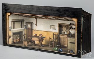 Electrified model of an old colonial tap room