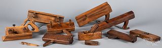 Collection of early wood planes.