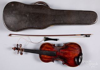 Maple violin, labeled by Chas. Dummig Philadelphi