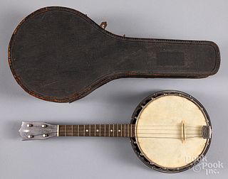 Grover banjo with case