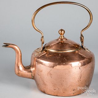 Dovetailed copper kettle, 19th c.