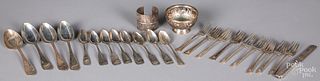 Coin and sterling silver flatware, etc.
