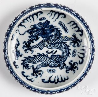 Chinese Qing dynasty porcelain dragon bowl