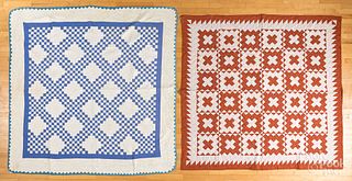 Two pieced quilts, early 20th c.