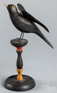 Walter and June Gottshall carved and painted crow