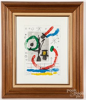 Joan Miro signed lithograph, numbered 94/150