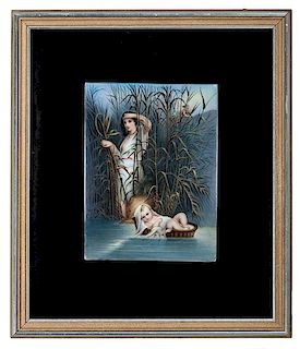 Porcelain Plaque Depicting the Finding of Moses, Possibly KPM 