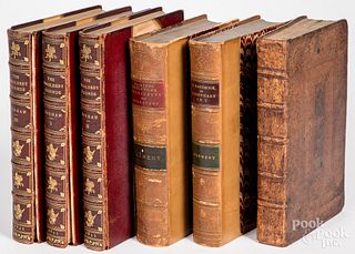 Group of leather bound books